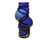 Vase Vanessa Mitrani COLORS Chain Ring Ice Blue Contemporary / Modern