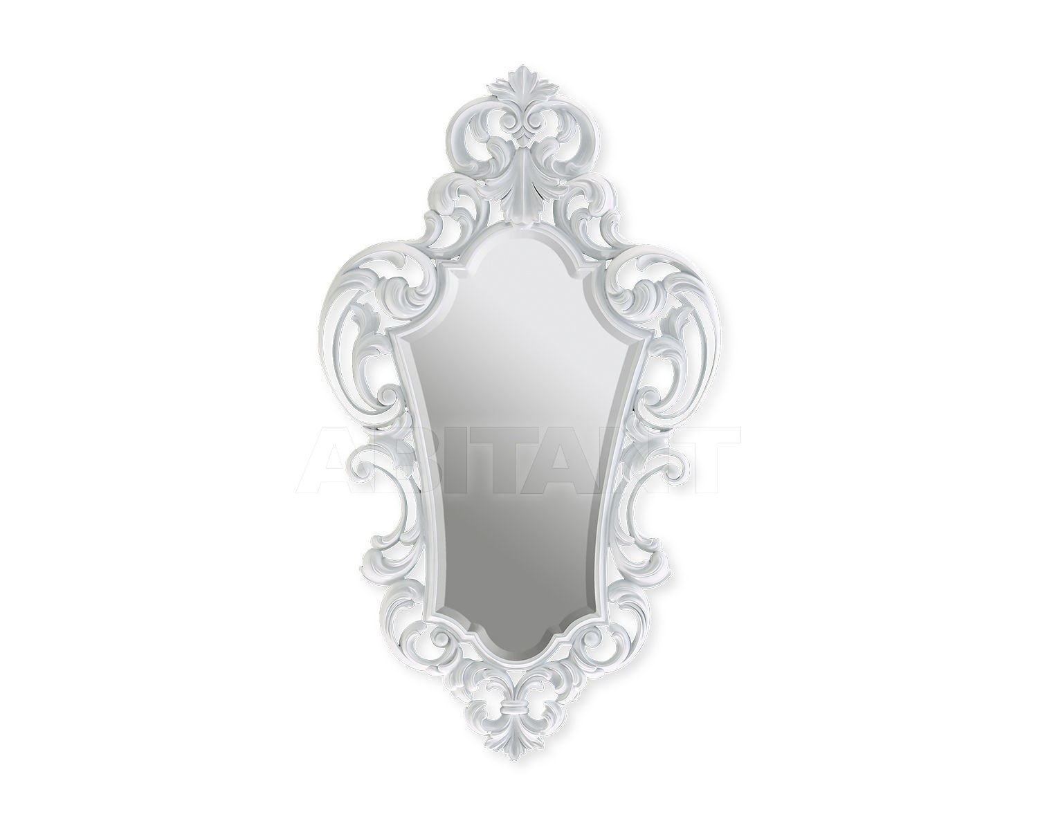 Buy Wall mirror Rococo Christopher Guy 2014 50-1006-A-BEV White Lacquer