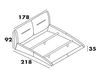Bed Target Point Imbottiti BD439/2 6C29 Contemporary / Modern