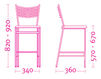 Bar stool Mobilsedia Inglese 2007 milly quadra Contemporary / Modern