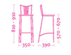 Bar stool Mobilsedia Inglese 2007 silvia 3 Contemporary / Modern