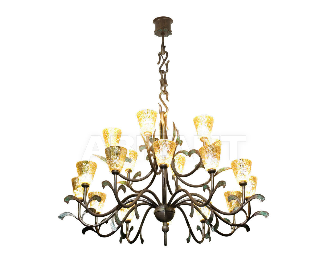 Buy Сhandelier FMB Leuchten Schmiedeeisen Lampen Und Leuchten 94454