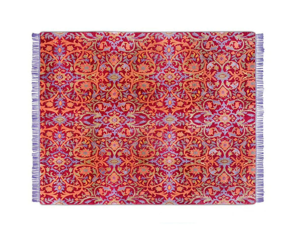 Buy Kilim Rug Star I Am Classic Tibetan Pop Ashan No. 01 | RustyRed | SilkFringes 